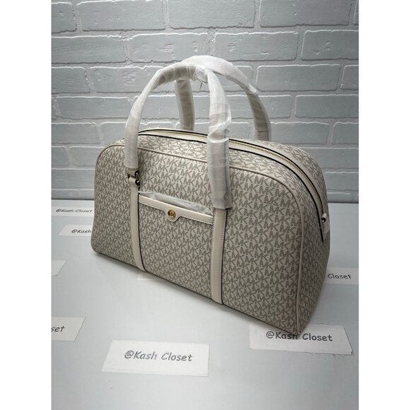 Michael Kors weekender travel bag XL light cream multi new - Picture 4 of 11